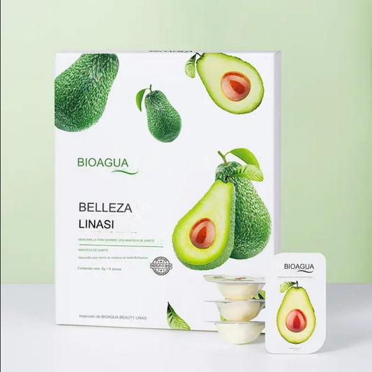 💚 Mascarilla de Aguacate Bioaqua 🥑 - Pack de 8 Unidades